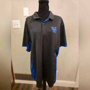 Nike University Of Kentucky Men's Charcoal and Royal Polo Shirt